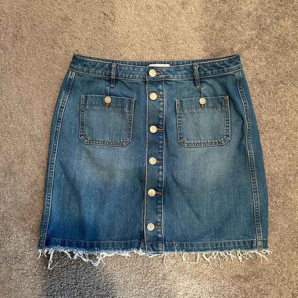 Ann Taylor Loft Denim Mini Skirt Size 12